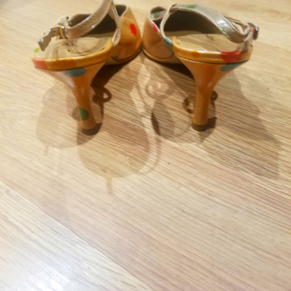 Polka Tan shoes Brand new never been worn